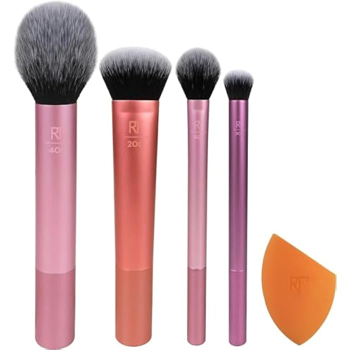 SCIENISH Other Professional Make Up Brushes Set 5Pcs With Synthetic Leather Case - Black - Image 1